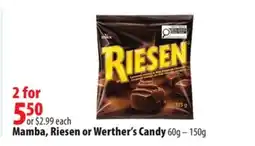 London Drugs Mamba, Riesen or Werther's Candy offer
