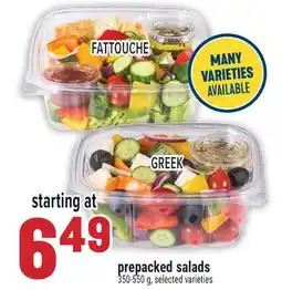 Marché Adonis prepacked salads offer