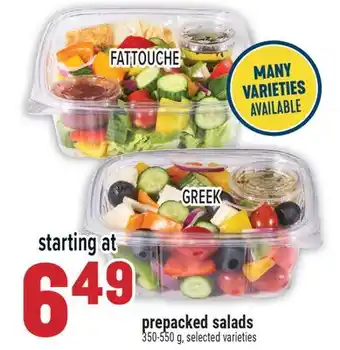 Marché Adonis prepacked salads offer