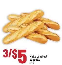 Marché Adonis white or wheat baguette offer