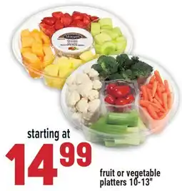 Marché Adonis fruit or vegetable platters offer
