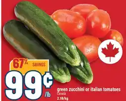 Marché Adonis green zucchini or italian tomatoes offer