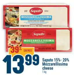 Marché Adonis Saputo 15%- 20% Mozzarellissima cheese offer