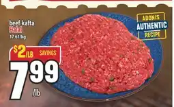 Marché Adonis beef kafta offer