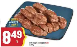 Marché Adonis beef soujok sausages Halal offer