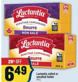 Marché Adonis LACTANTIA SALTED OR UNSALTED BUTTER offer