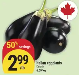 Marché Adonis ITALIAN EGGPLANTS offer