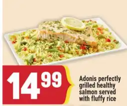 Marché Adonis ADONIS PERFECTLY GRILLED HEALTHY SALMON SERVED WITH FLUFFY RICE offer