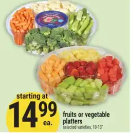 Marché Adonis fruits or vegetable platters offer