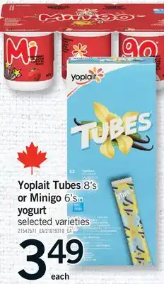 Fortinos YOPLAIT TUBES, 8'S OR MINIGO, 6'S YOGURT offer