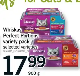 Fortinos WHISKAS PERFECT PORTIONS VARIETY PACK offer