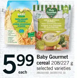 Fortinos BABY GOURMET CEREAL, 208/227 G offer