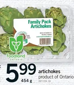 Fortinos ARTICHOKES offer