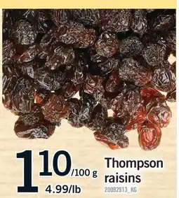 Fortinos THOMPSON RAISINS offer