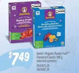 Fortinos ANNIE'S ORGANIC BUNNY FRUIT FLAVOURED SNACKS offer