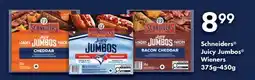 Fortinos SCHNEIDERS JUICY JUMBOS WIENERS, 375G - 500G offer