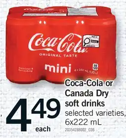 Fortinos COCA-COLA OR CANADA DRY SOFT DRINKS offer