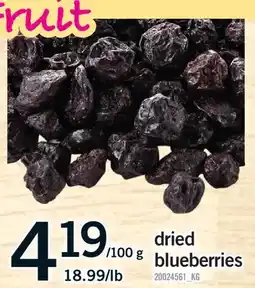 Fortinos DRIED BLUEBERRIES offer