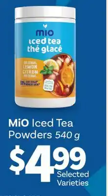 Fortinos MIO ICED TEA POWDERS offer