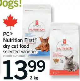 Fortinos PC NUTRITION FIRST DRY CAT FOOD offer