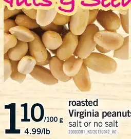 Fortinos ROASTED VIRGINIA PEANUTS offer