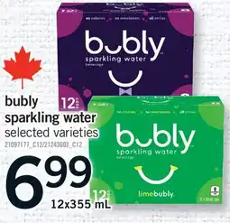 Fortinos BUBLY SPARKLING WATER offer