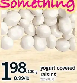 Fortinos YOGURT COVERED RAISINS offer