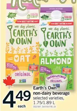 Fortinos EARTH'S OWN NON-DAIRY BEVERAGE, 1.75/1 offer