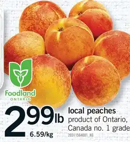 Fortinos LOCAL PEACHES offer