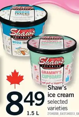 Fortinos SHAW'S ICE CREAM offer
