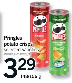 Fortinos PRINGLES POTATO CRISPS, 148/156 G offer
