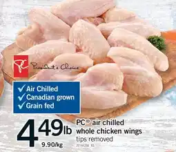 Fortinos PC AIR CHILLED WHOLE CHICKEN WINGS offer