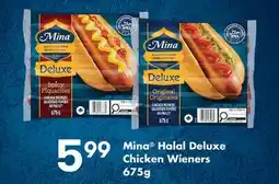 Fortinos MINA HALAL DELUXE CHICKEN WIENERS offer