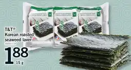 Fortinos T&T KOREAN ROASTED SEAWEED LAVER offer