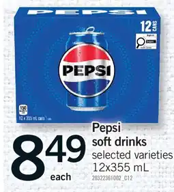 Fortinos PEPSI SOFT DRINKS offer