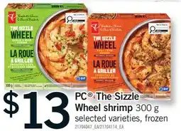 Fortinos PC THE SIZZLE WHEEL SHRIMP offer