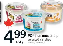 Fortinos PC HUMMUS OR DIP offer