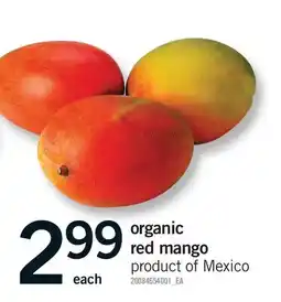 Fortinos ORGANIC RED MANGO offer