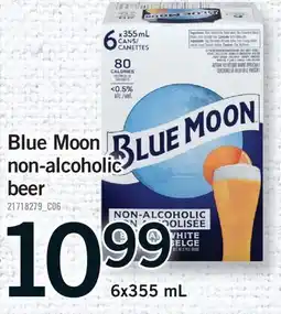 Fortinos BLUE MOON NON-ALCOHOLIC BEER offer