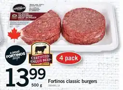 Fortinos FORTINOS CLASSIC BURGERS offer