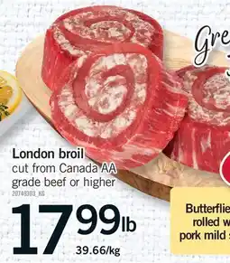 Fortinos LONDON BROIL offer
