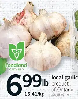 Fortinos LOCAL GARLIC offer