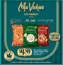 Fortinos MISS VICKIE'S KETTLE COOKED POTATO CHIPS offer