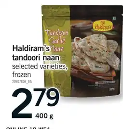 Fortinos HALDIRAM'S TANDOORI NAAN offer