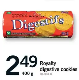 Fortinos ROYALTY DIGESTIVE COOKIES offer
