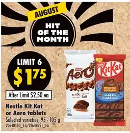 Fortinos NESTLE KIT KAT OR AERO TABLETS offer