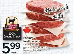Fortinos FORTINOS FRESH BURGERS offer