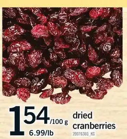 Fortinos DRIED CRANBERRIES offer