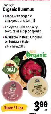 Farm Boy Farm Boy Organic Hummus offer