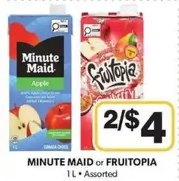 Colemans Minute Maid or Fruitopia offer